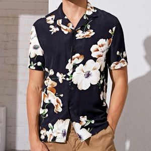 SHEIN Men Floral Print Shirt Size M